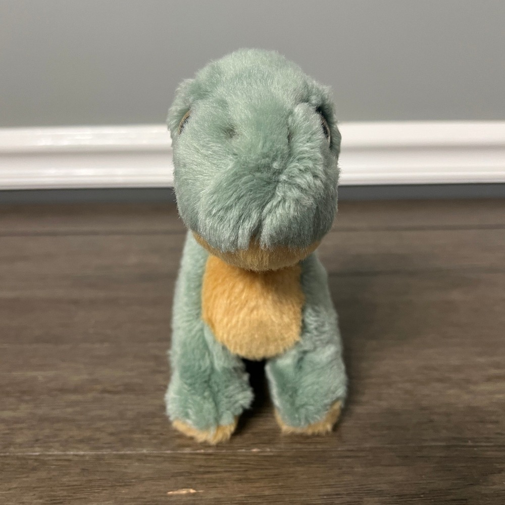 Animal Planet Dinosaur Plush Stuffed Animal Green Tan Cute Kids Toy 8"